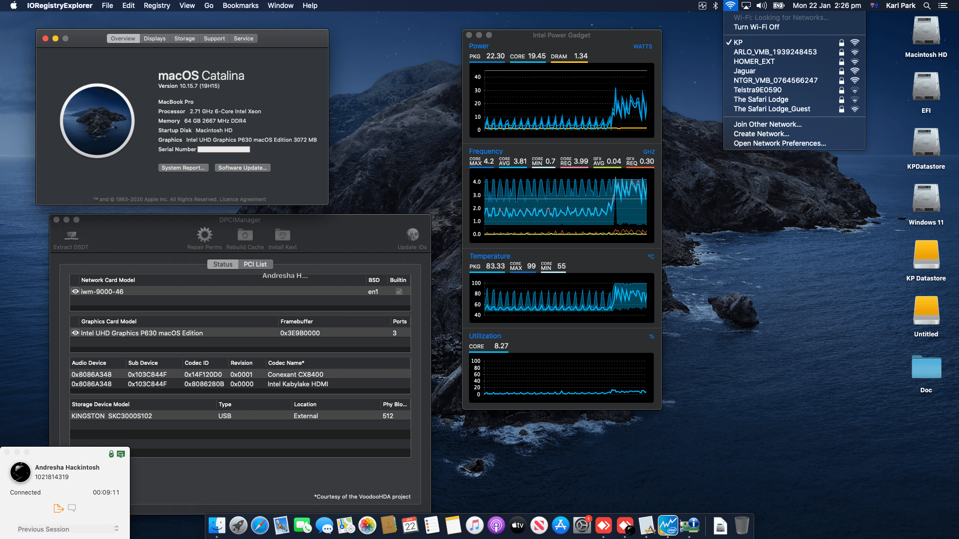 Success Hackintosh macOS Catalina 10.15.7 Build 19H15 in HP ZBook Studio X360 G5